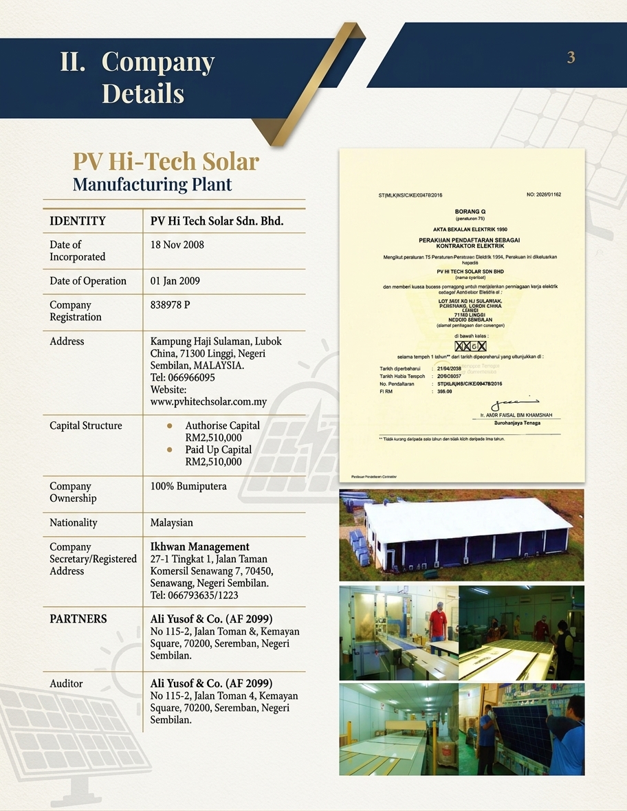 PV Hi-Tech Solar facility